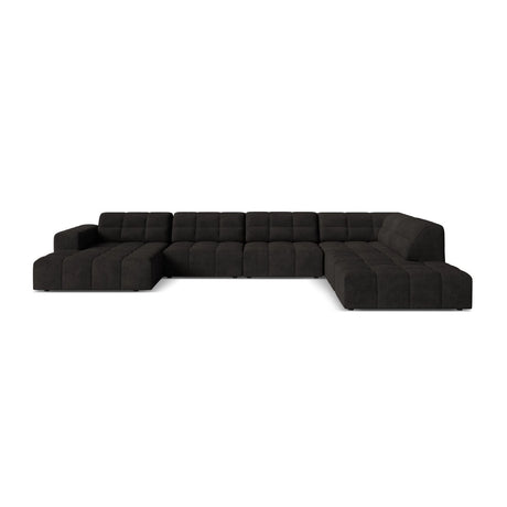 Chicago 7-Sitzer Panoramasofa, Rechte Seite, aus Chenille in Anthrazit (Eden 21 Black), 375x263 cm von Cosmopolitan Design – Bild 1