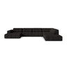 Chicago 7-Sitzer Panoramasofa, Rechte Seite, aus Chenille in Anthrazit (Eden 21 Black), 375x263 cm von Cosmopolitan Design – Bild 1