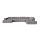 Chicago 7-Sitzer Panoramasofa, Rechte Seite, aus Chenille in Hellgrau (Eden 18 Grey), 375x263 cm von Cosmopolitan Design – Bild 1