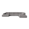 Chicago 7-Sitzer Panoramasofa, Rechte Seite, aus Chenille in Hellgrau (Eden 18 Grey), 375x263 cm von Cosmopolitan Design – Bild 1