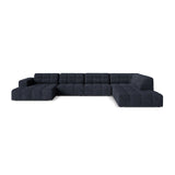 Chicago 7-Sitzer Panoramasofa, Rechte Seite, aus Chenille in Marineblau (Eden 16 Deep Blue), 375x263 cm von Cosmopolitan Design – Bild 1