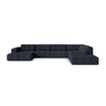 Chicago 7-Sitzer Panoramasofa, Rechte Seite, aus Chenille in Marineblau (Eden 16 Deep Blue), 375x263 cm von Cosmopolitan Design – Bild 1