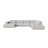 Chicago 7-Sitzer Panoramasofa, Rechte Seite, aus Chenille in Silber (Eden 17 Silver), 375x263 cm von Cosmopolitan Design – Bild 1