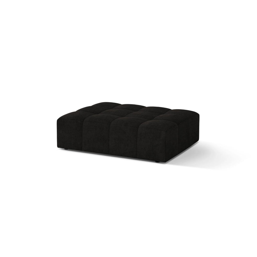Chicago Pouf aus Chenille in Anthrazit (Eden 21 Black), 102x84 cm von Cosmopolitan Design – Bild 3