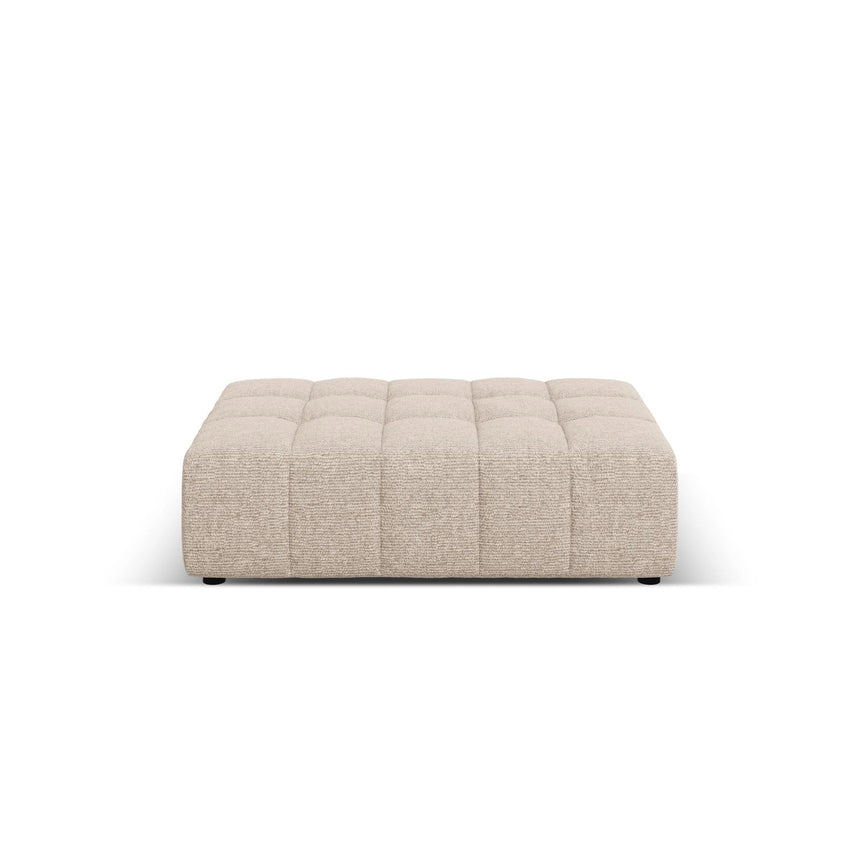 Chicago Pouf aus Chenille in Beige (Haga 30), 102x80x40 cm von Cosmopolitan Design – Bild 1