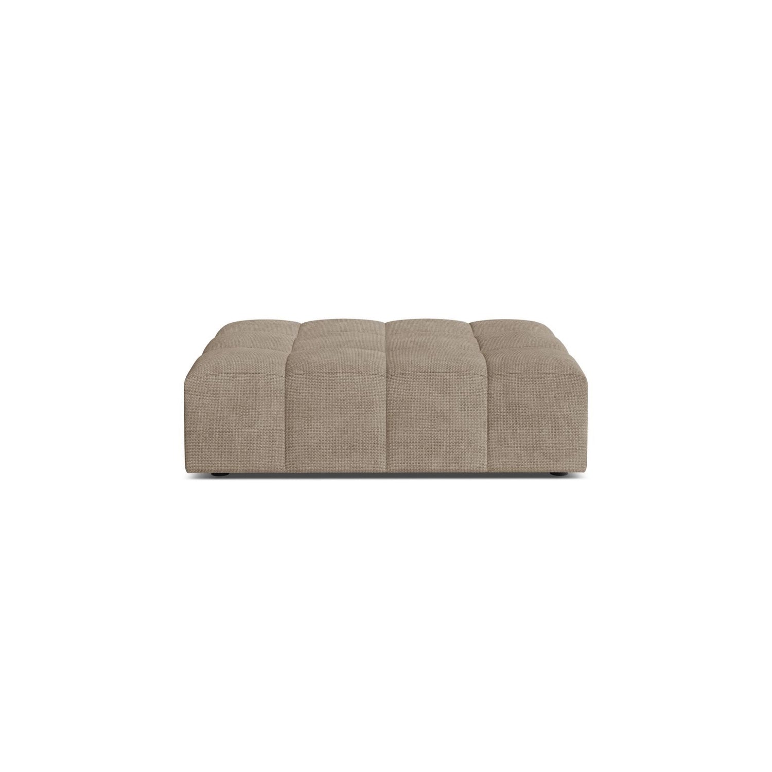 Chicago Pouf aus Chenille in Dunkelbeige (Eden 4 Beige), 102x84 cm von Cosmopolitan Design – Bild 1