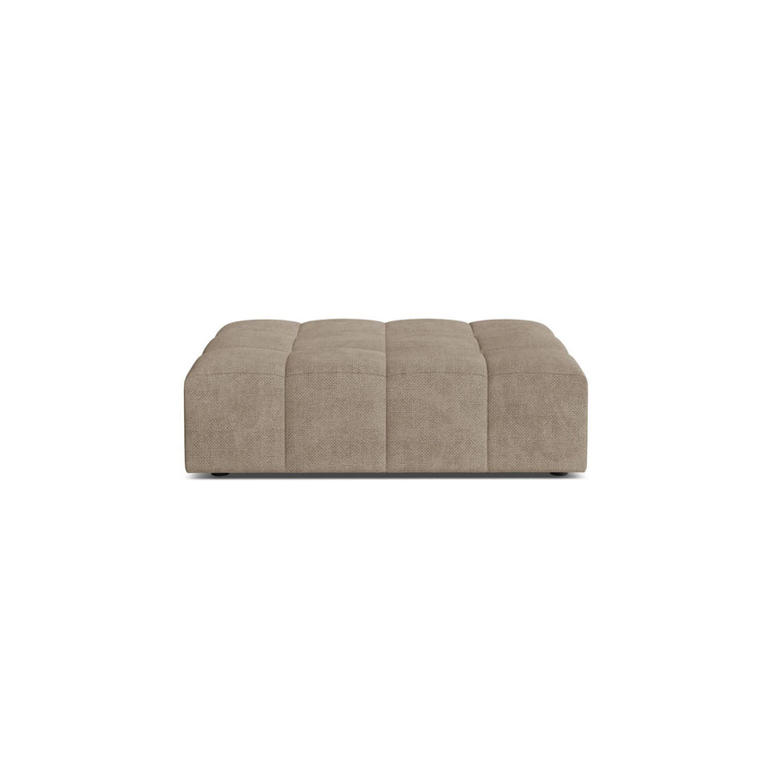 Chicago Pouf aus Chenille in Dunkelbeige (Eden 4 Beige), 102x84 cm von Cosmopolitan Design – Bild 1
