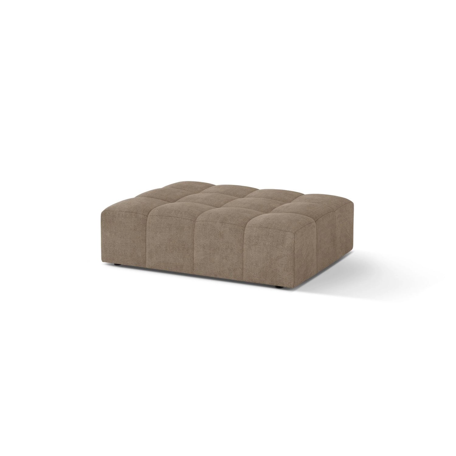 Chicago Pouf aus Chenille in Dunkelbeige (Eden 4 Beige), 102x84 cm von Cosmopolitan Design – Bild 3