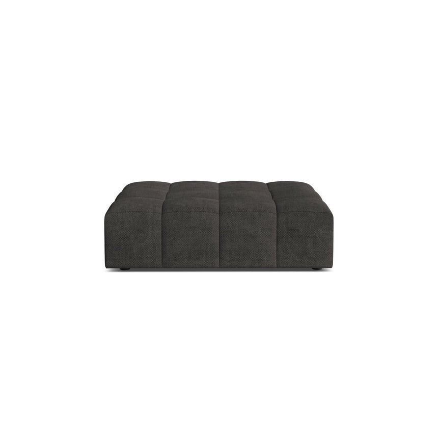 Chicago Pouf aus Chenille in Dunkelgrau (Eden 20 Graphite), 102x84 cm von Cosmopolitan Design – Bild 1