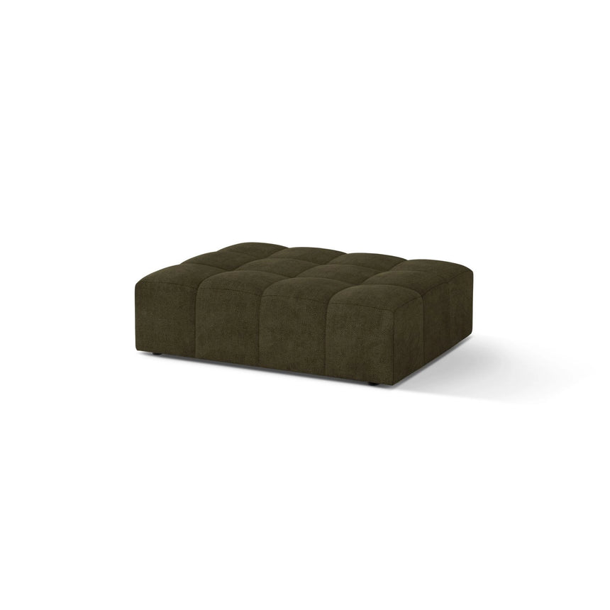 Chicago Pouf aus Chenille in Grün (Eden 12 Olive), 102x84 cm von Cosmopolitan Design – Bild 3