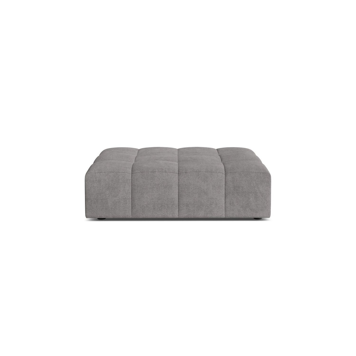 Chicago Pouf aus Chenille in Hellgrau (Eden 18 Grey), 102x84 cm von Cosmopolitan Design – Bild 1
