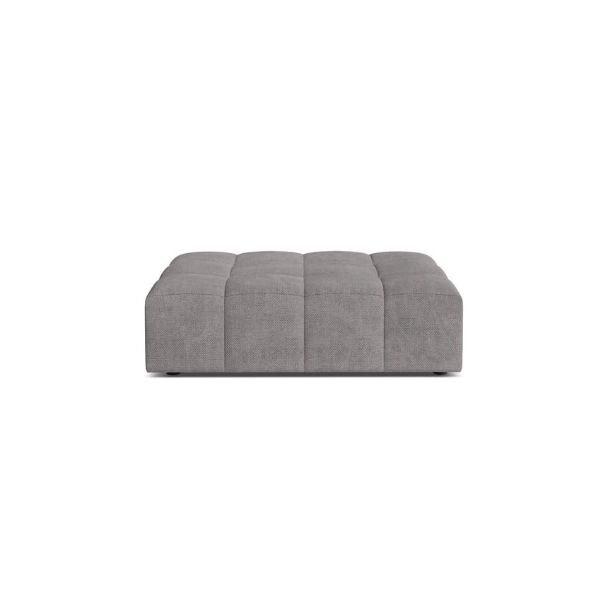 Chicago Pouf aus Chenille in Hellgrau (Eden 18 Grey), 102x84 cm von Cosmopolitan Design – Bild 1
