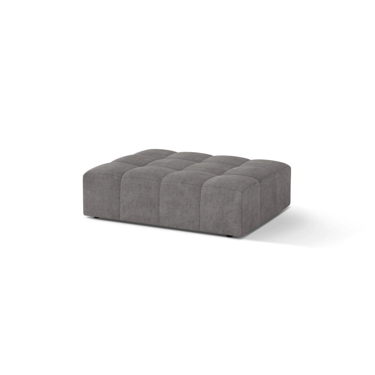 Chicago Pouf aus Chenille in Hellgrau (Eden 18 Grey), 102x84 cm von Cosmopolitan Design – Bild 3