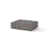 Chicago Pouf aus Chenille in Hellgrau (Eden 18 Grey), 102x84 cm von Cosmopolitan Design – Bild 3