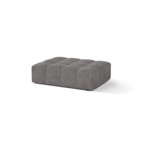 Chicago Pouf aus Chenille in Hellgrau (Eden 18 Grey), 102x84 cm von Cosmopolitan Design – Bild 3