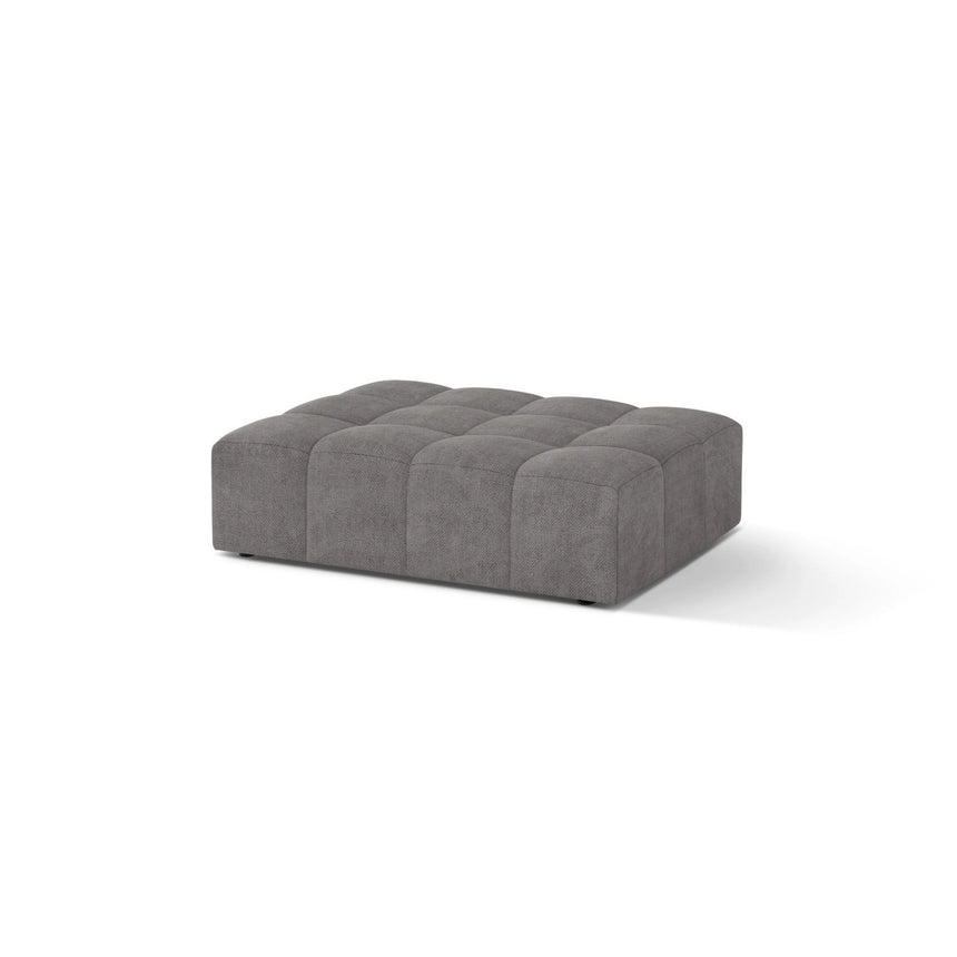 Chicago Pouf aus Chenille in Hellgrau (Eden 18 Grey), 102x84 cm von Cosmopolitan Design – Bild 3
