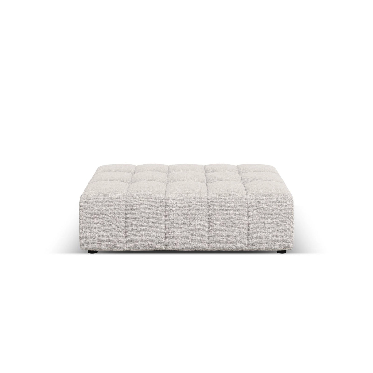 Chicago Pouf aus Chenille in Hellgrau (Haga 06), 102x80x40 cm von Cosmopolitan Design – Bild 1