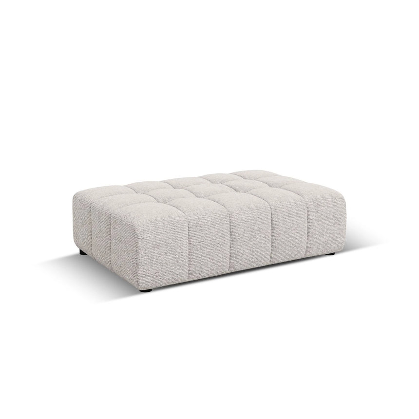Chicago Pouf aus Chenille in Hellgrau (Haga 06), 102x80x40 cm von Cosmopolitan Design – Bild 4