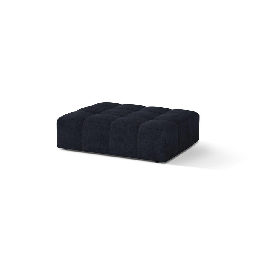 Chicago Pouf aus Chenille in Marineblau (Eden 16 Deep Blue), 102x84 cm von Cosmopolitan Design – Bild 3