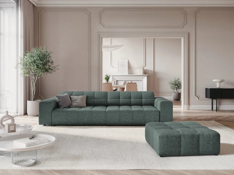 Chicago Pouf aus Chenille in Petrol (Haga 78), 102x80x40 cm von Cosmopolitan Design – Bild 2