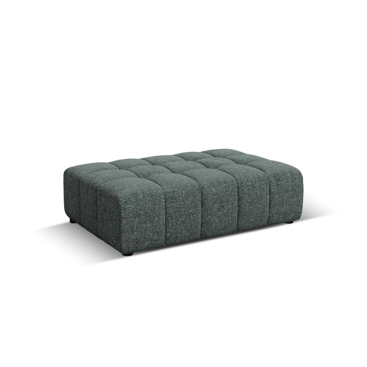 Chicago Pouf aus Chenille in Petrol (Haga 78), 102x80x40 cm von Cosmopolitan Design – Bild 4