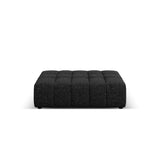 Chicago Pouf aus Chenille in Schwarz (Haga 19), 102x80x40 cm von Cosmopolitan Design – Bild 1