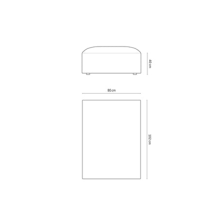 Chicago Pouf aus Chenille in Schwarz (Haga 19), 102x80x40 cm von Cosmopolitan Design – Bild 3