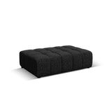 Chicago Pouf aus Chenille in Schwarz (Haga 19), 102x80x40 cm von Cosmopolitan Design – Bild 4