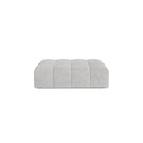 Chicago Pouf aus Chenille in Silber (Eden 17 Silver), 102x84 cm von Cosmopolitan Design – Bild 1