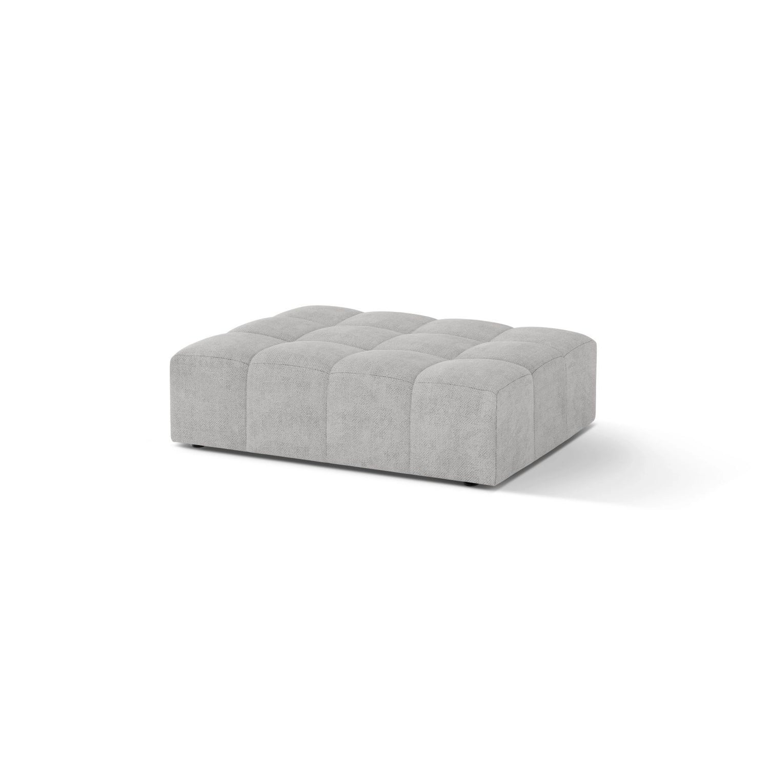Chicago Pouf aus Chenille in Silber (Eden 17 Silver), 102x84 cm von Cosmopolitan Design – Bild 3