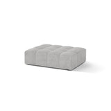 Chicago Pouf aus Chenille in Silber (Eden 17 Silver), 102x84 cm von Cosmopolitan Design – Bild 3