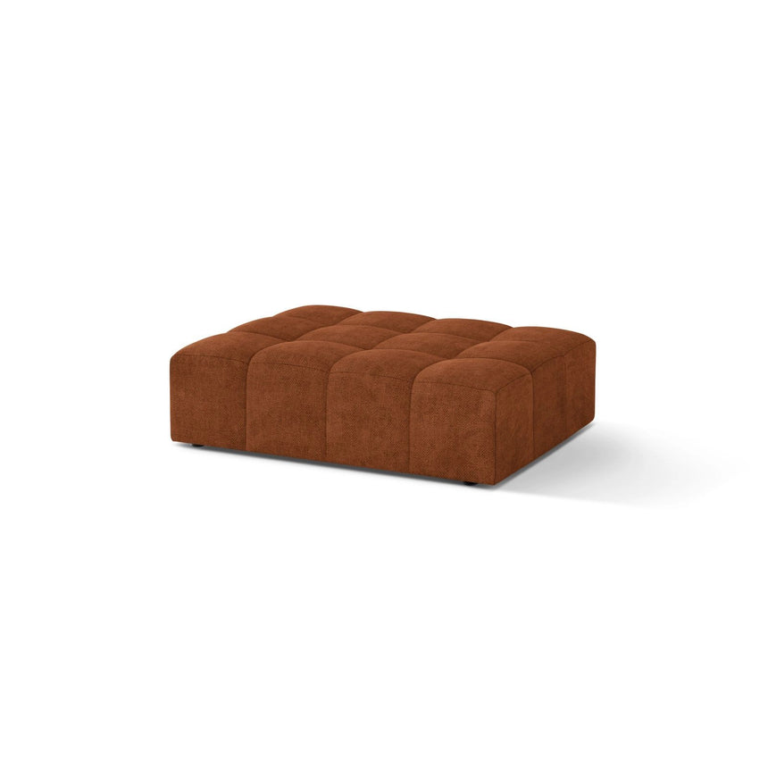 Chicago Pouf aus Chenille in Ziegel (Eden 10 Terra), 102x84 cm von Cosmopolitan Design – Bild 3