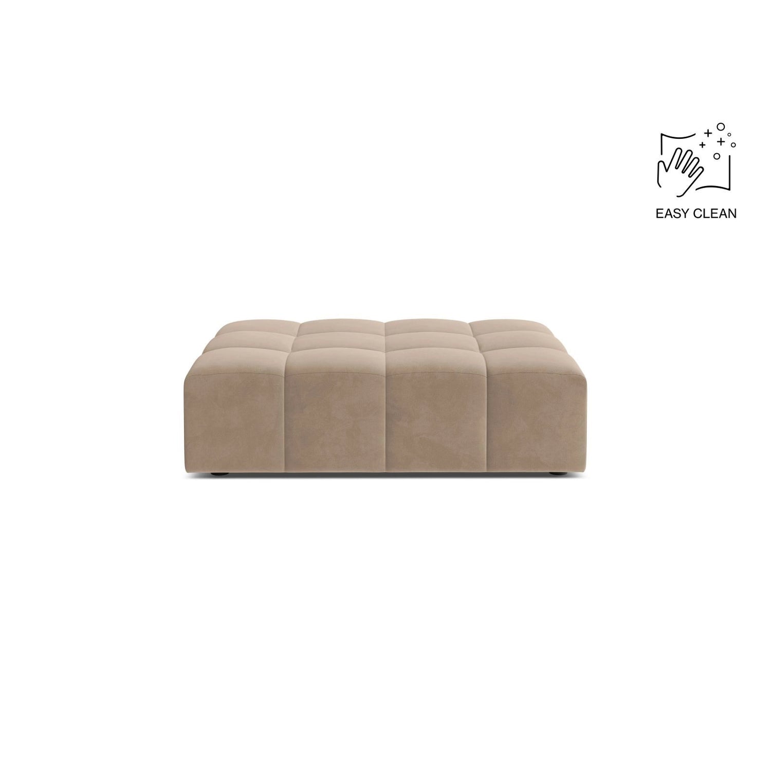 Chicago Pouf aus Samt in Beige (Venus 2928), 102x84 cm von Cosmopolitan Design – Bild 1