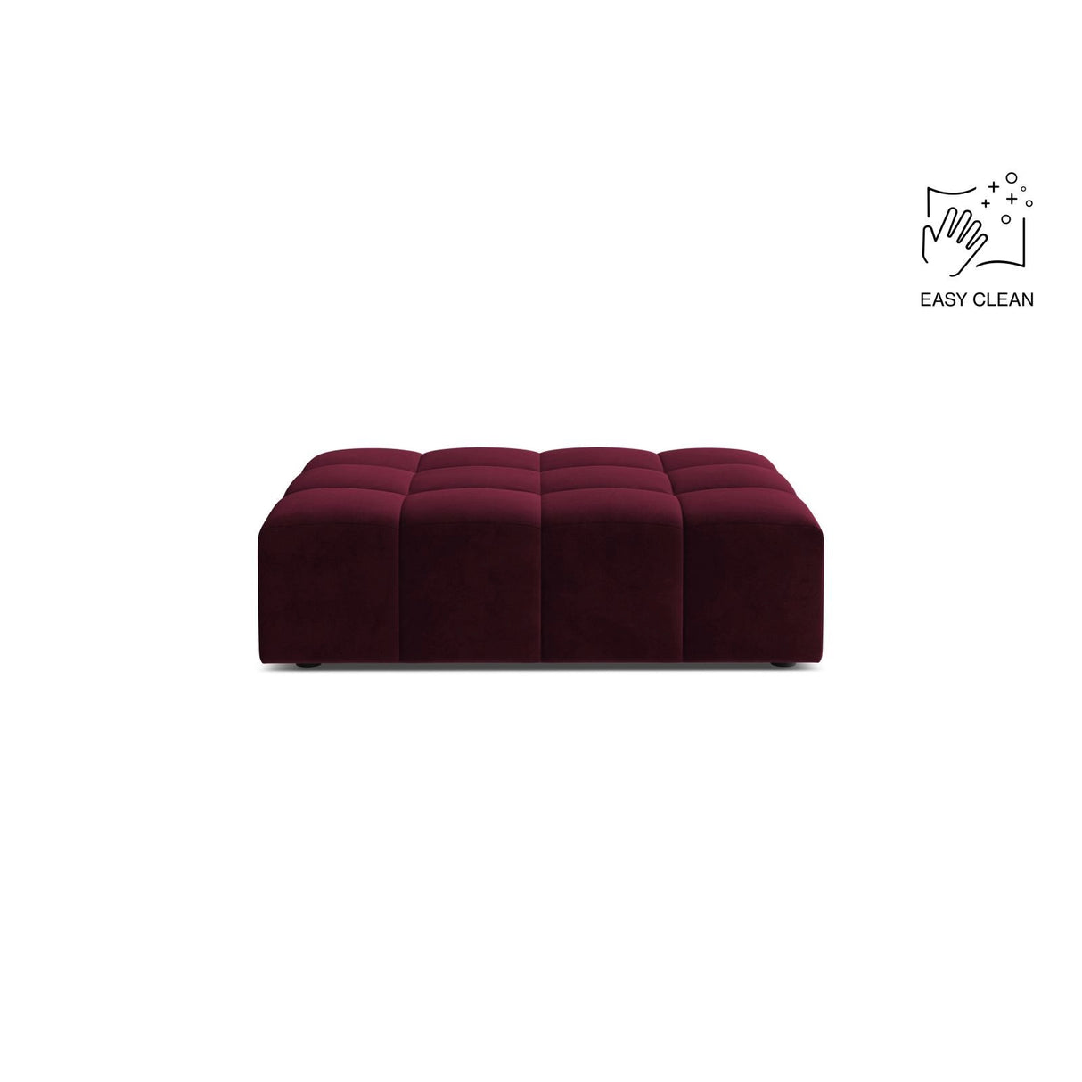 Chicago Pouf aus Samt in Burgund (Venus 2932), 102x84 cm von Cosmopolitan Design – Bild 1