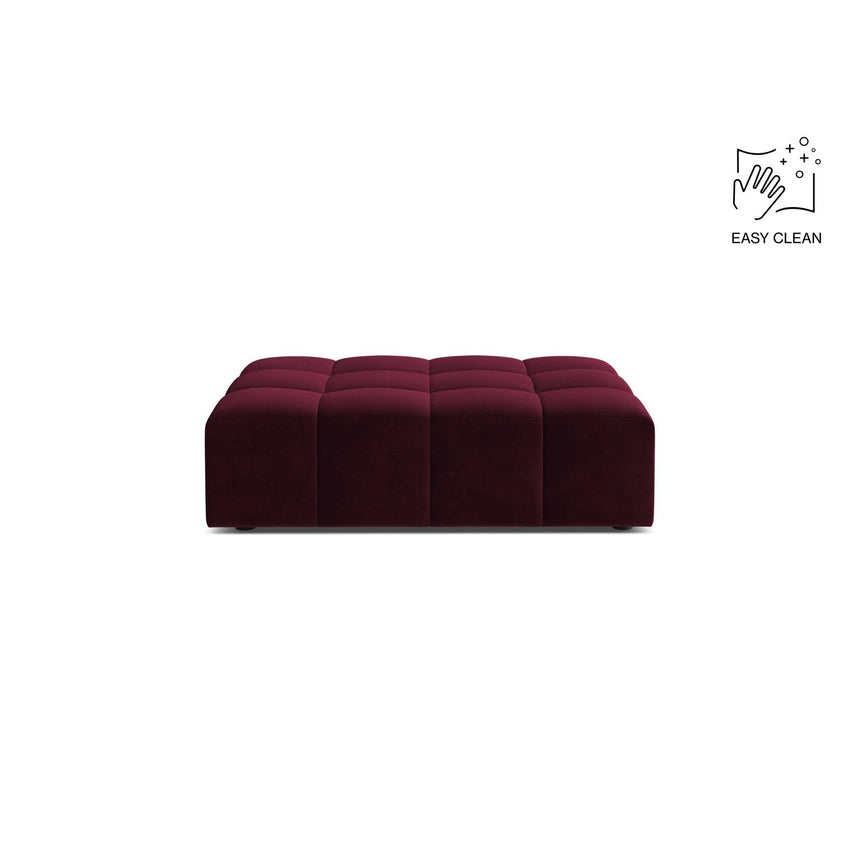 Chicago Pouf aus Samt in Burgund (Venus 2932), 102x84 cm von Cosmopolitan Design – Bild 1
