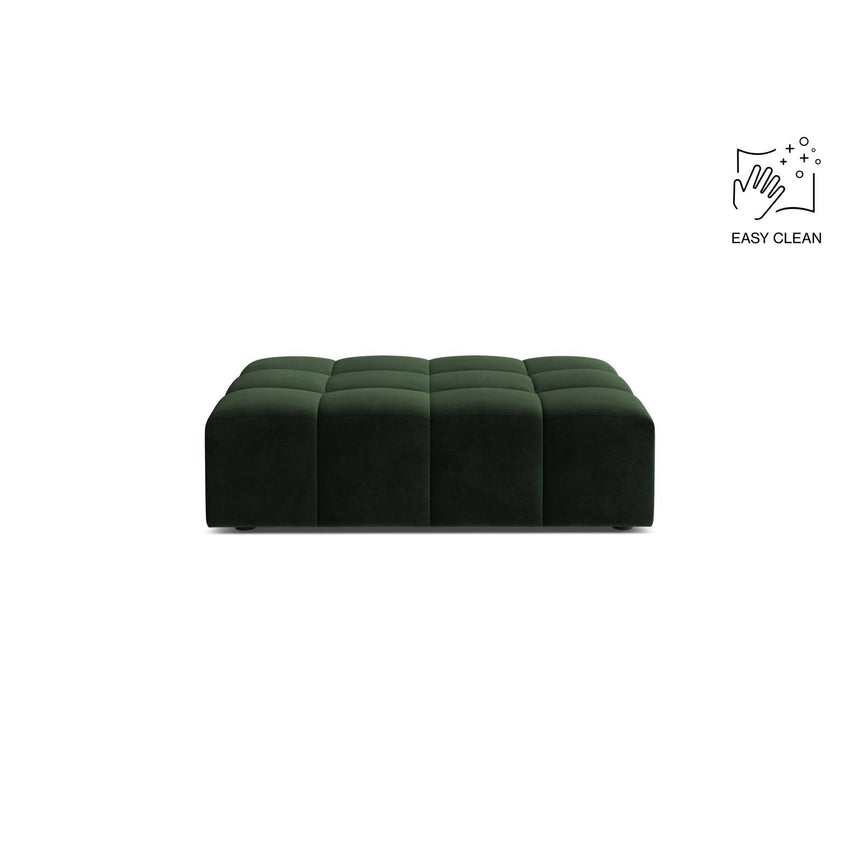 Chicago Pouf aus Samt in Flaschengrün (Venus 2940), 102x84 cm von Cosmopolitan Design – Bild 1