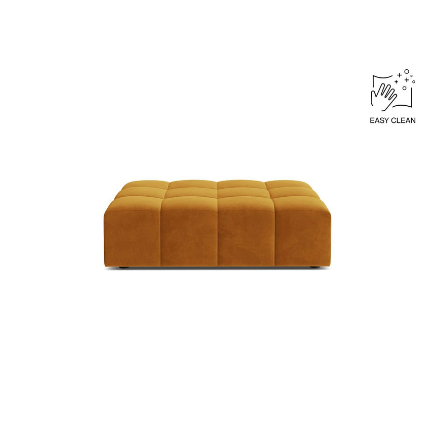 Chicago Pouf aus Samt in Gelb (Venus 2917), 102x84 cm von Cosmopolitan Design – Bild 1