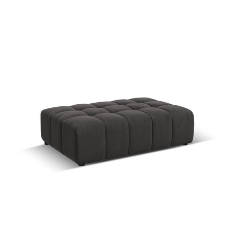 Chicago Pouf aus Samt in Grau (Bluvel 14), 102x80x40 cm von Cosmopolitan Design – Bild 3