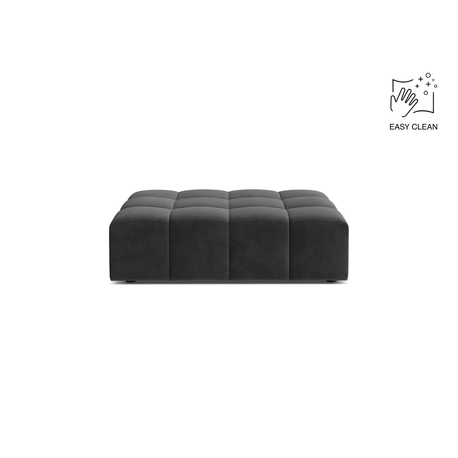 Chicago Pouf aus Samt in Grau (Venus 2930), 102x84 cm von Cosmopolitan Design – Bild 1