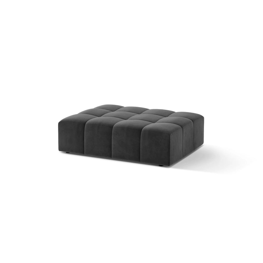Chicago Pouf aus Samt in Grau (Venus 2930), 102x84 cm von Cosmopolitan Design – Bild 3