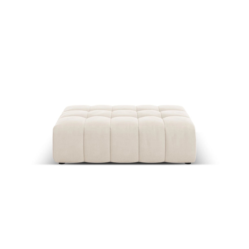 Chicago Pouf aus Samt in Hellbeige (Bluvel 22), 102x80x40 cm von Cosmopolitan Design – Bild 1