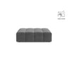 Chicago Pouf aus Samt in Hellgrau (Venus 2929), 102x84 cm von Cosmopolitan Design – Bild 1