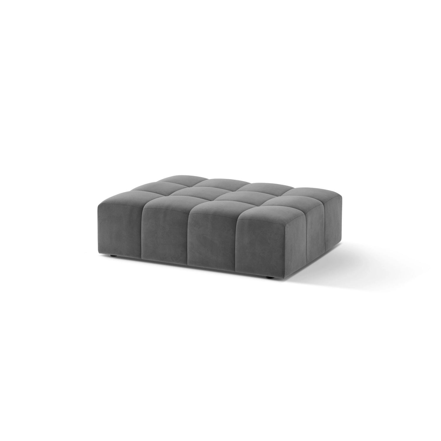 Chicago Pouf aus Samt in Hellgrau (Venus 2929), 102x84 cm von Cosmopolitan Design – Bild 3