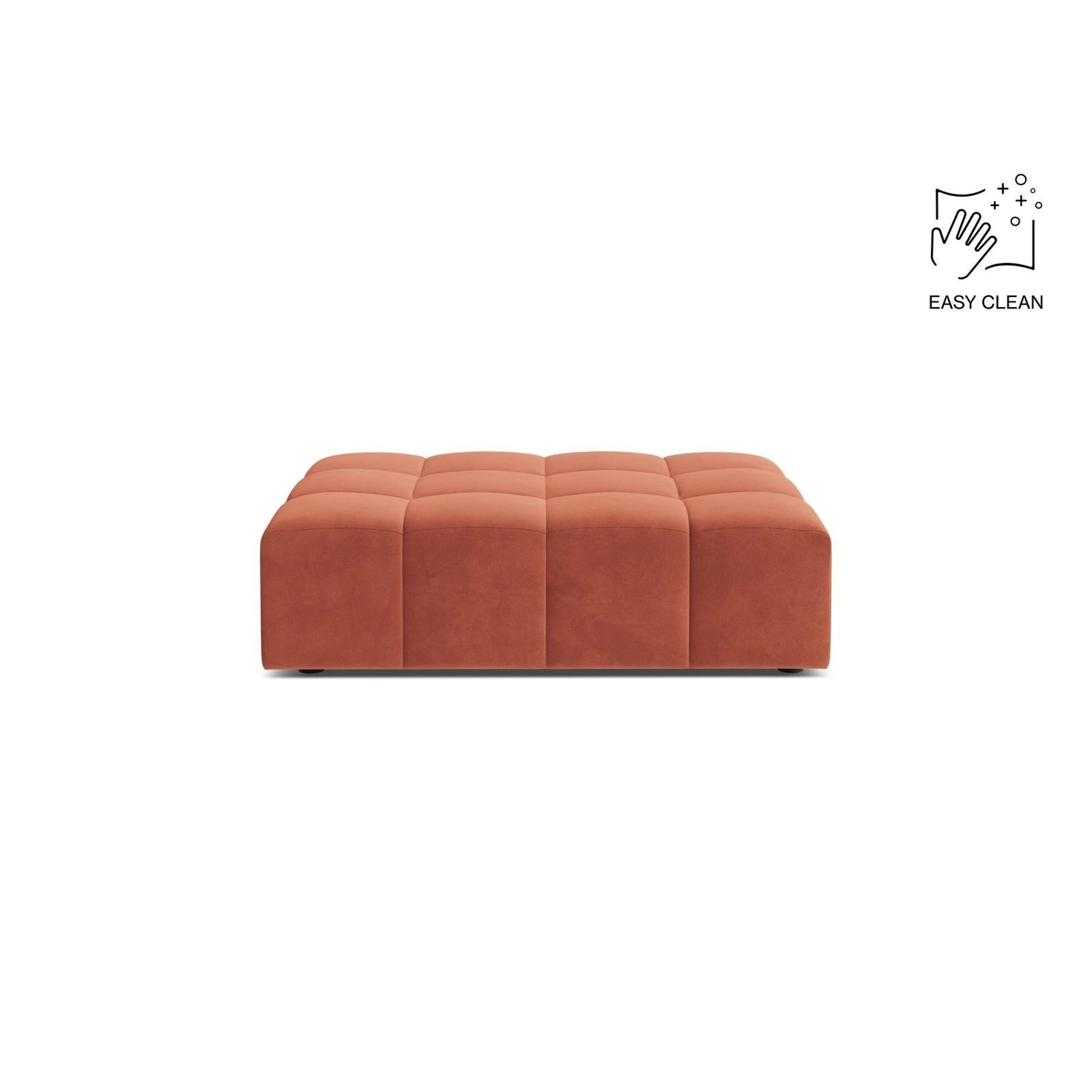 Chicago Pouf aus Samt in Koralle (Venus 2933), 102x84 cm von Cosmopolitan Design – Bild 1