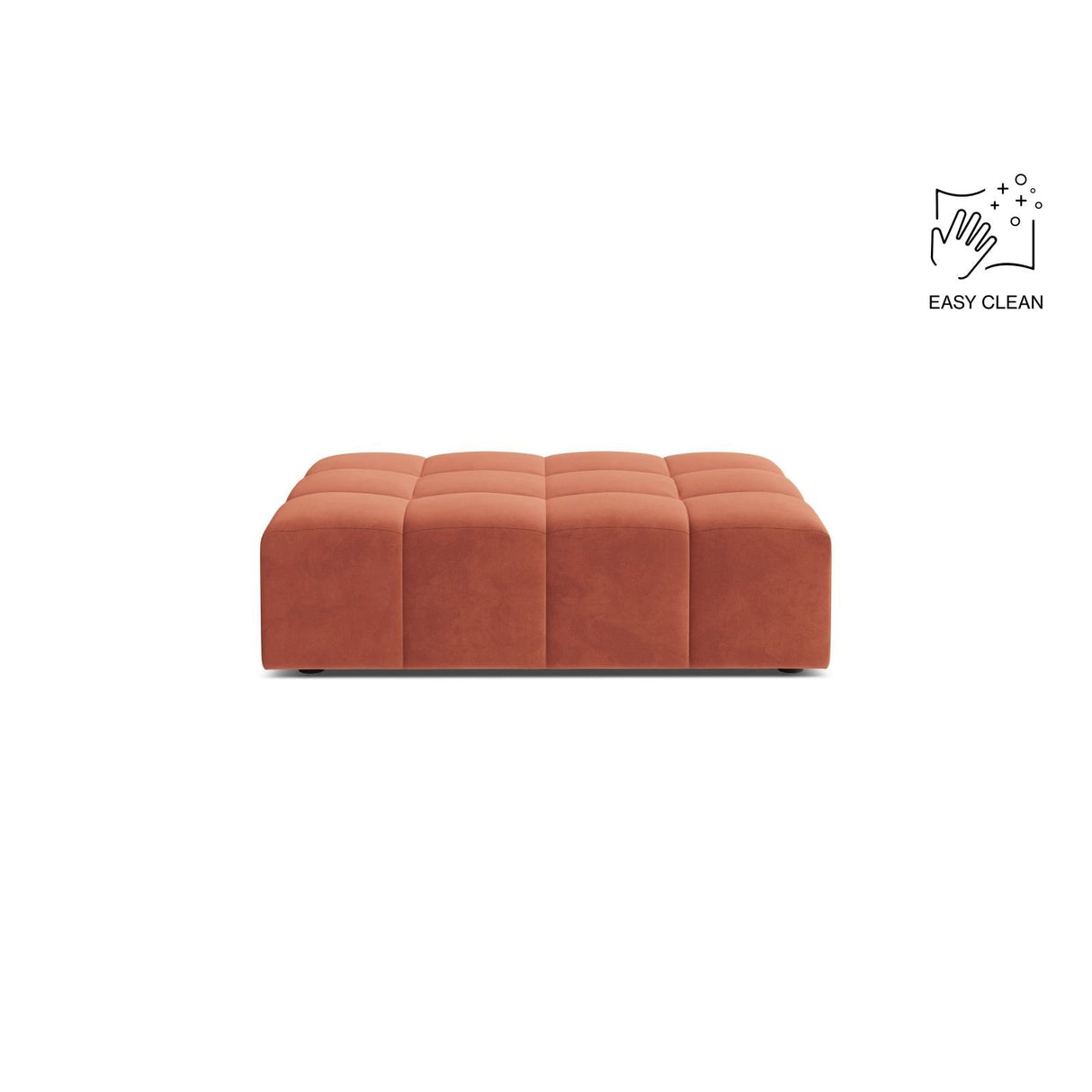 Chicago Pouf aus Samt in Koralle (Venus 2933), 102x84 cm von Cosmopolitan Design – Bild 1