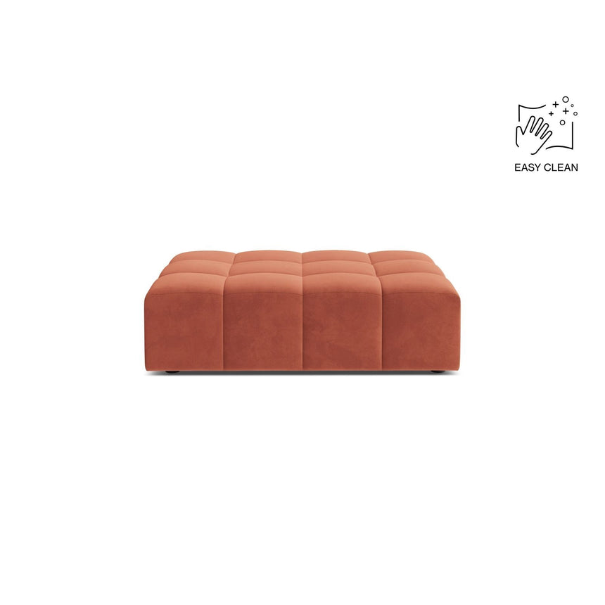 Chicago Pouf aus Samt in Koralle (Venus 2933), 102x84 cm von Cosmopolitan Design – Bild 1