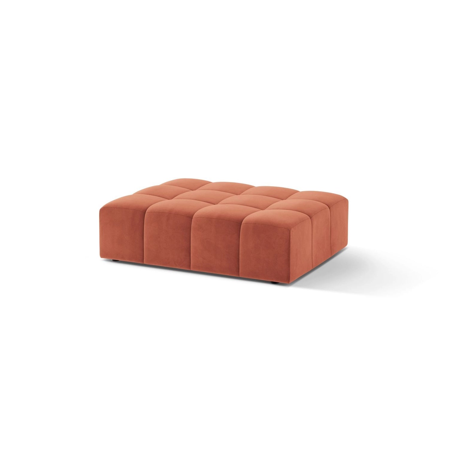 Chicago Pouf aus Samt in Koralle (Venus 2933), 102x84 cm von Cosmopolitan Design – Bild 3