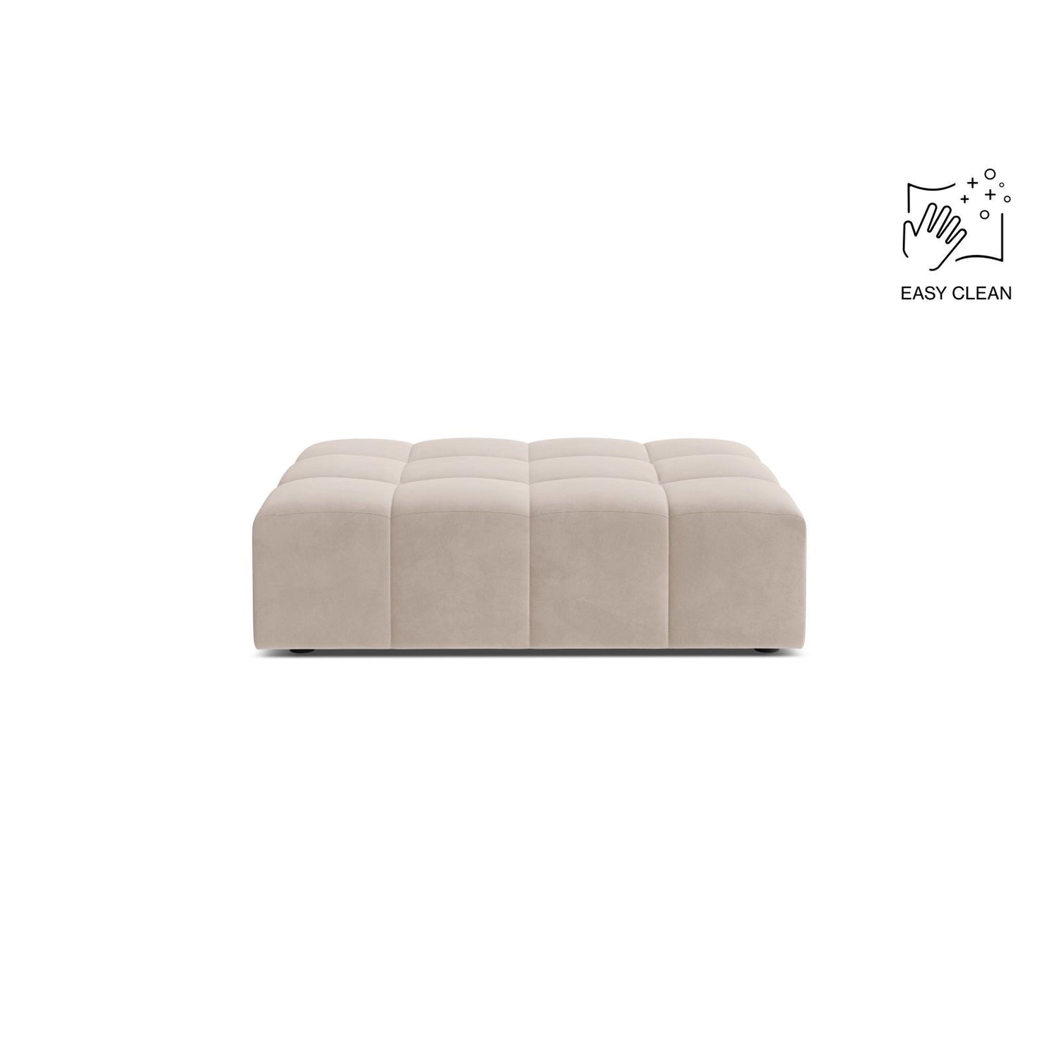 Chicago Pouf aus Samt in Leichtes Beige (Venus 2927), 102x84 cm von Cosmopolitan Design – Bild 1
