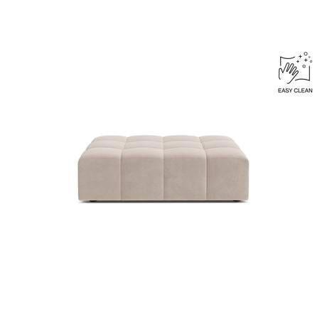 Chicago Pouf aus Samt in Leichtes Beige (Venus 2927), 102x84 cm von Cosmopolitan Design – Bild 1