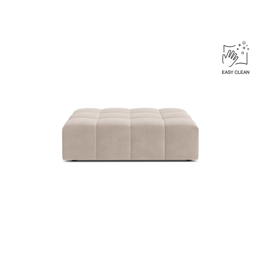 Chicago Pouf aus Samt in Leichtes Beige (Venus 2927), 102x84 cm von Cosmopolitan Design – Bild 1